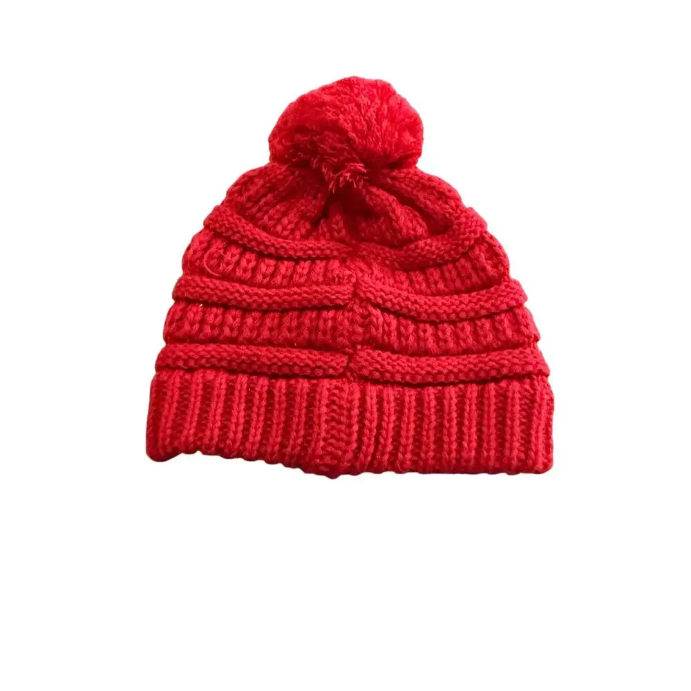 C.C. Kids Winter Cable Knit Beanie Unisex Childrens Toddler ages 2-6 Pompom